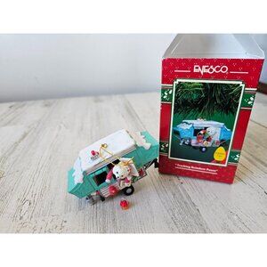 Enesco tracking reindeer pause As is trailer camping vintage 1996 173789